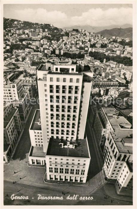 Genova Genua Liguria Panorama Fliegeraufnahme