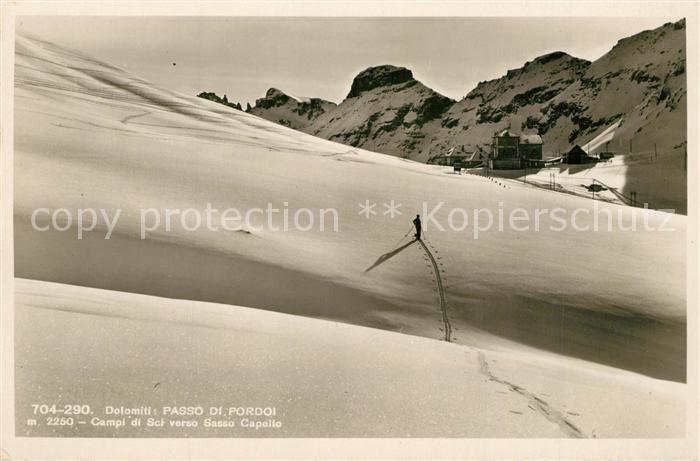 Pordoi Passo Campi Sasso Capello Winter