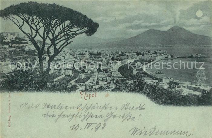 Napoli Neapel Panorama Mondschein
