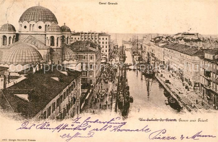 Trieste Canal Grande Stadtpanorama