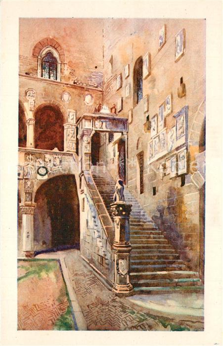 Firenze Florenz La scale del Bargello Museo Nazion Kuenstlerkarte