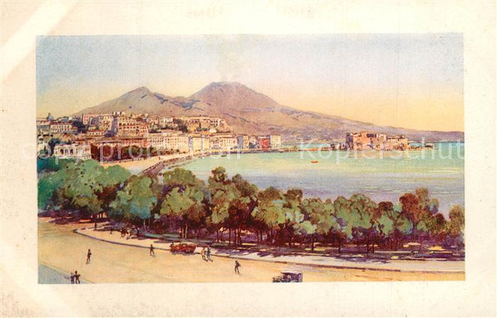 Napoli Neapel Villa Municipale Riviera Chiaia Kuenstlerkarte