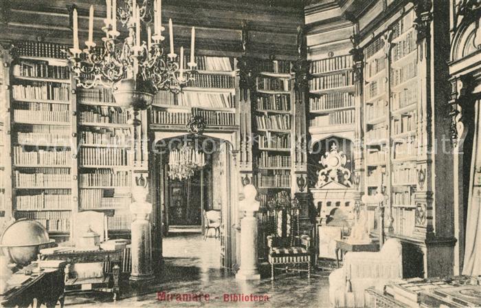 Grignano Kaiserliches Lustschloss Miramar Bibliothek