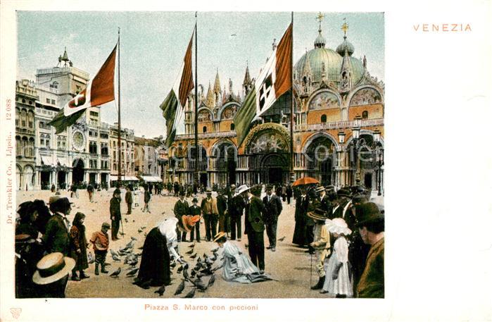 Venezia Venedig Piazza San Marco con piccioni