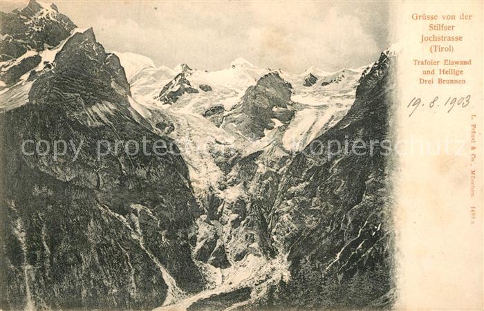 Stilfserjochstrasse Trafoier Eiswand Heilige Drei Brunnen