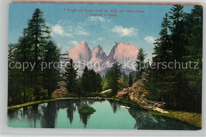 Sassolungo Langkofel Gruppo del Sasso Lungo See