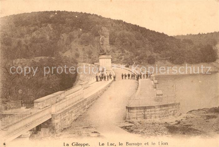 La Gileppe Le Lac le Barrage et le Lion