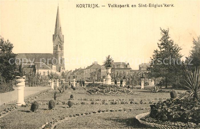 Kortrijk West-Vlaanderen Volkspark en Sint Eligius Kerk