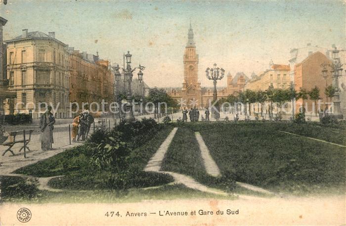 Anvers Antwerpen Avenue et Gare du Sud