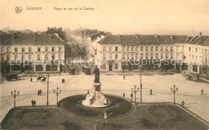 Louvain Flandre Place et rue de la Station