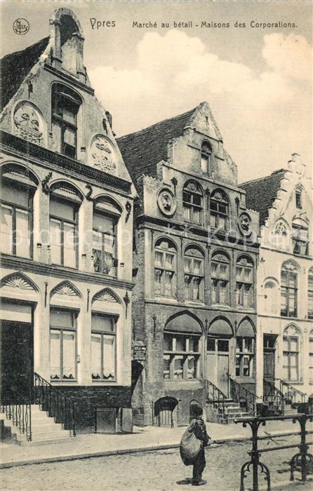 Ypern Ypres Marche au betail Maisons des Corporations