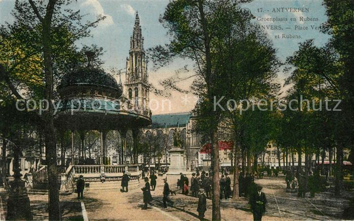 Antwerpen Anvers Groenplaats en Rubens
