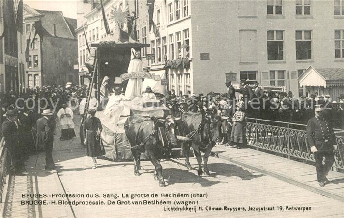 Bruges BRUGGE Belgie Procession du S Sang La grotte de Bethleheem