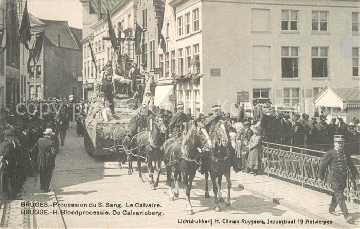 Bruges BRUGGE Belgie Procession du S Sang Le Calvaire