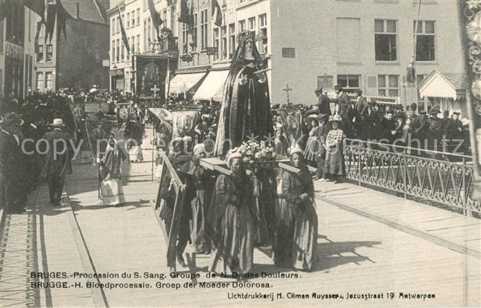 Bruges BRUGGE Belgie Procession du S Sang Groupe de ND des Douleurs