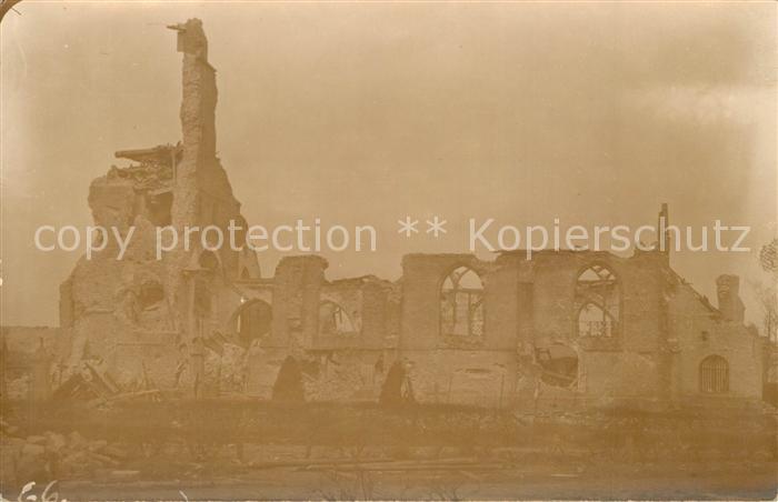 Bikschote Zerstoerte Kirche in WK1