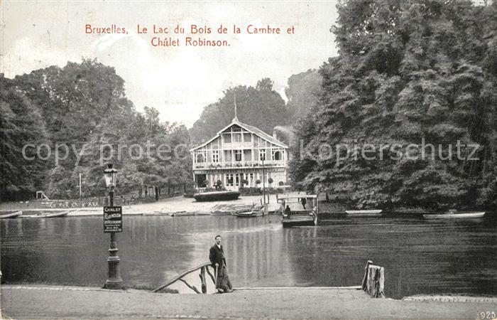 Bruxelles Bruessel Le Lac du Bois de la Cambre et Chalet Robinson