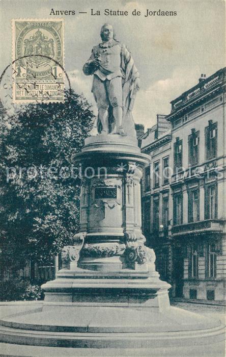 Anvers Antwerpen La Statue de Jordaens