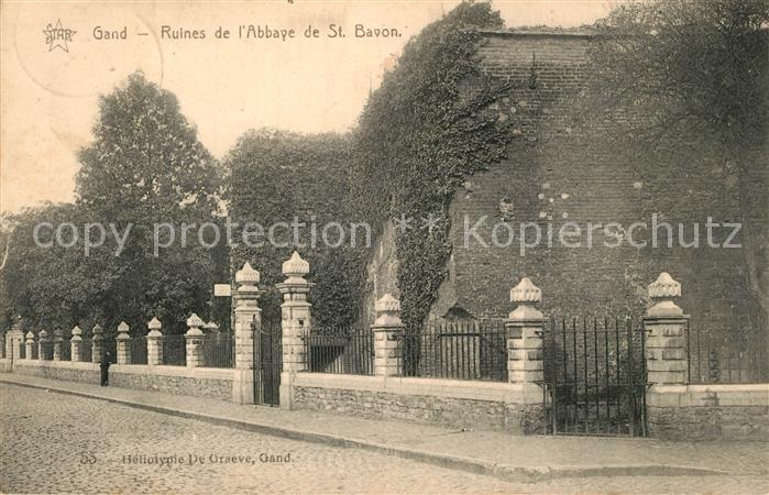Gand Belgien Ruines de l’Abbaye de St Bavon