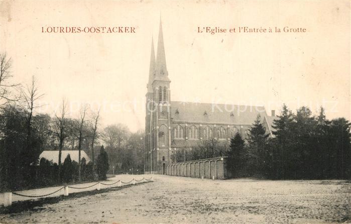 Lourdes Oostakker Eglise et l’Entree a la Grotte