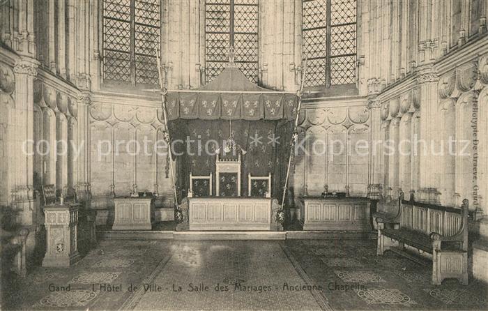 Gand Belgien Hotel de Ville La Salle des mariages Ancienne Chapelle