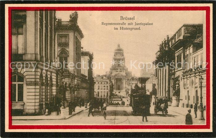 Bruessel Bruxelles Regentenstrasse mit Justizpalast