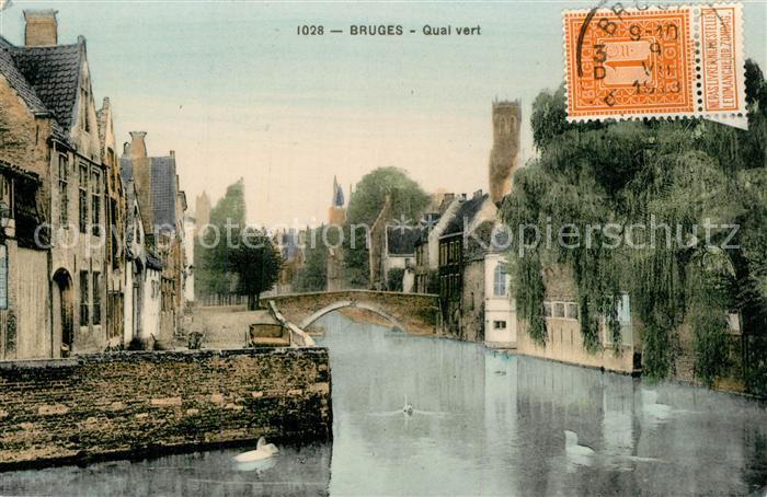 Bruges BRUGGE Belgie Quai vert