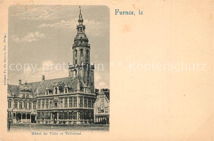 Furnes Veurne West-Vlaanderen Belgie Hotel de Ville et Tribunal
