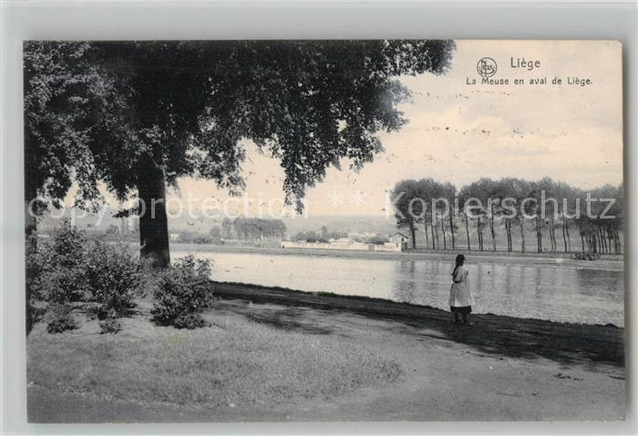 Liege Luettich La Meuse en aval de Liege