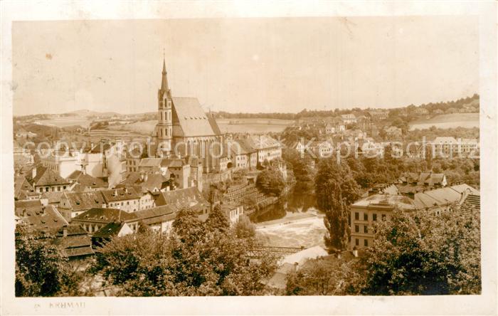 Krumau Tschechien Ortsansicht mit Kirche