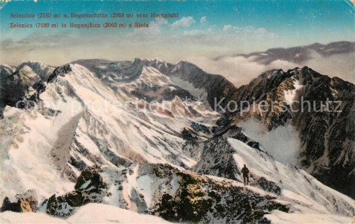 Karawanken Slowenien Gebirgspanorama Selenitza und Begunschitza Bergwelt