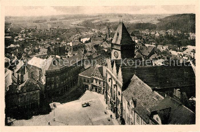 Tabor Czechia Marktplatz Blick vom Kirchturm aus