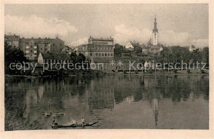 Tabor Czechia Partie am Fluss Blick zur Stadt