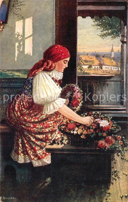 Maehren Tschechien Slovakin Bouda Kuenstlerkarte