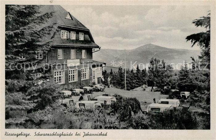 Johannisbad Riesengebirge Schwarzschlagbaude Gartenrestaurant