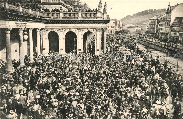 Karlsbad Eger Fruehpromenade am Muehlbrunnen