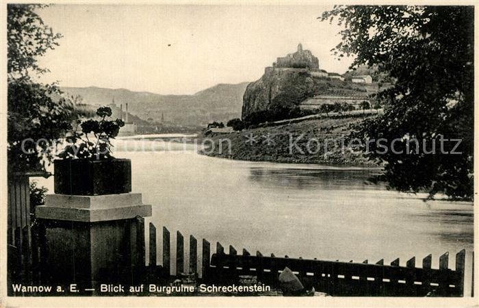 Wannow Blick auf Burgruine Schreckenstein
