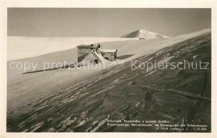 Rennerbaude Berghaus Riesengebirge Winterlandschaft