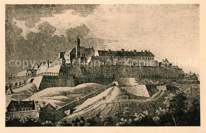 Brno Bruenn Spilberk Spielberg im Jahre 1850 Kuenstlerkarte