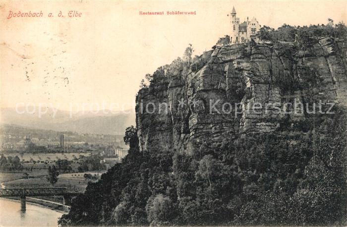 Bodenbach-Tetschen Boehmen Felsen Restaurant Schaeferwand