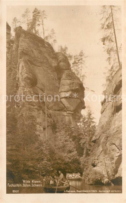 Boehmische Schweiz Wilde Klamm Fuchsstein Kahnfahrt
