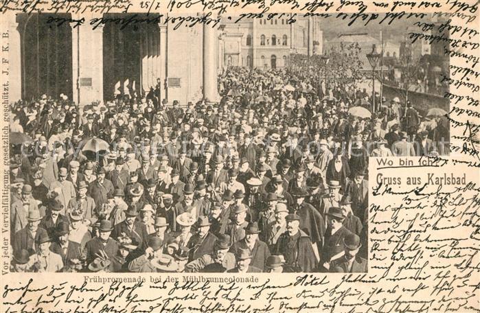 Karlsbad Eger Fruehpromenade an der Muehlbrunnkolonnade