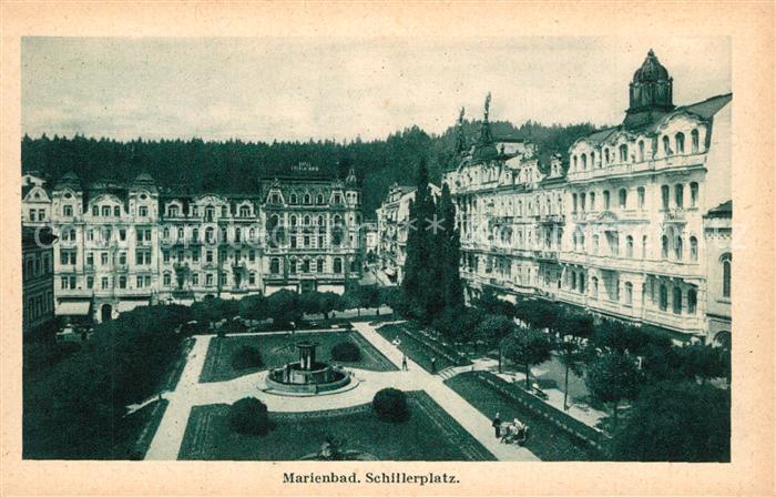 Marienbad Tschechien Boehmen Schillerplatz Kurhotels