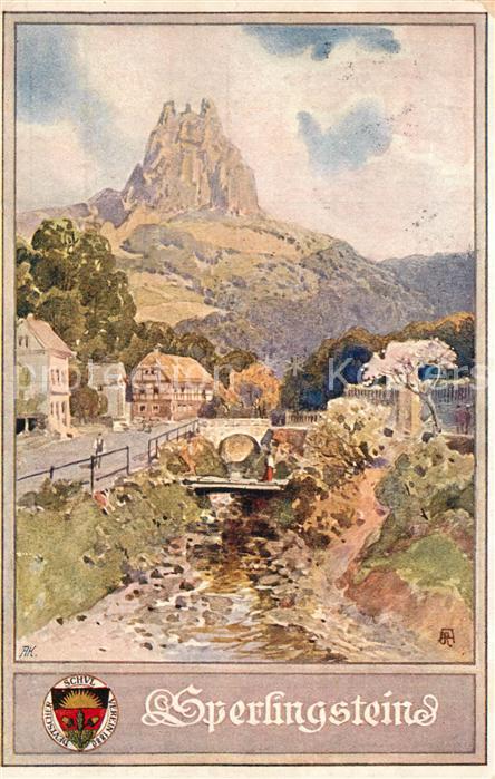 Sperlingstein Vrabinec Deutscher Schulverein Elbebilder Nr. 7 Karte Nr 227 Kuens