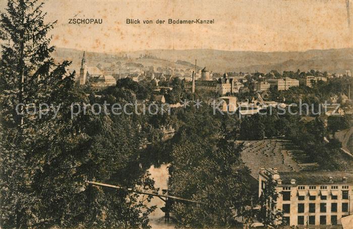 Zschopau Panorama Blick von der Bodemer Kanzel