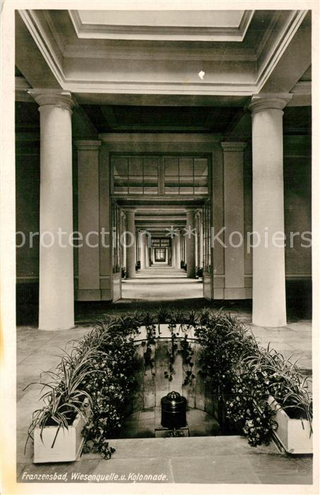 Franzensbad Boehmen Wiesenquelle und Kolonnade