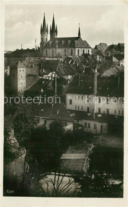 Eger Cheb Tschechien Stadtbild mit Kirche