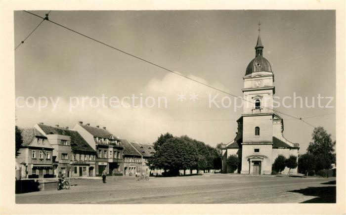 Chabarovice Mirove namesti Platz Kirche