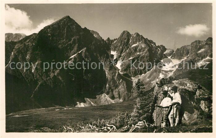 Vysoke Tatry Kezmarsky stit Lasfovia veza a Teryho sedlo od votrubovej chaty Geb