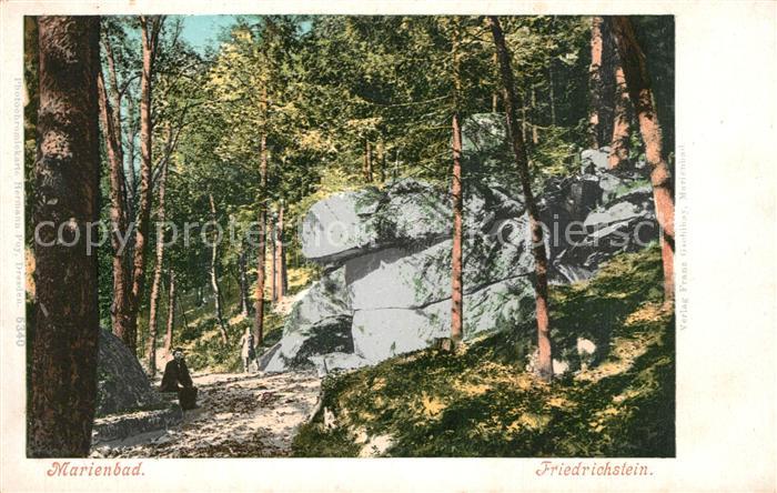 Marienbad Tschechien Boehmen Friedrichstein Felsen Natur